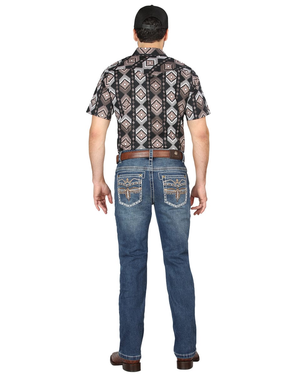 El General Western Wear CABALLERO Centenario Bootcut Denim Jeans - Dark Blue 44970
