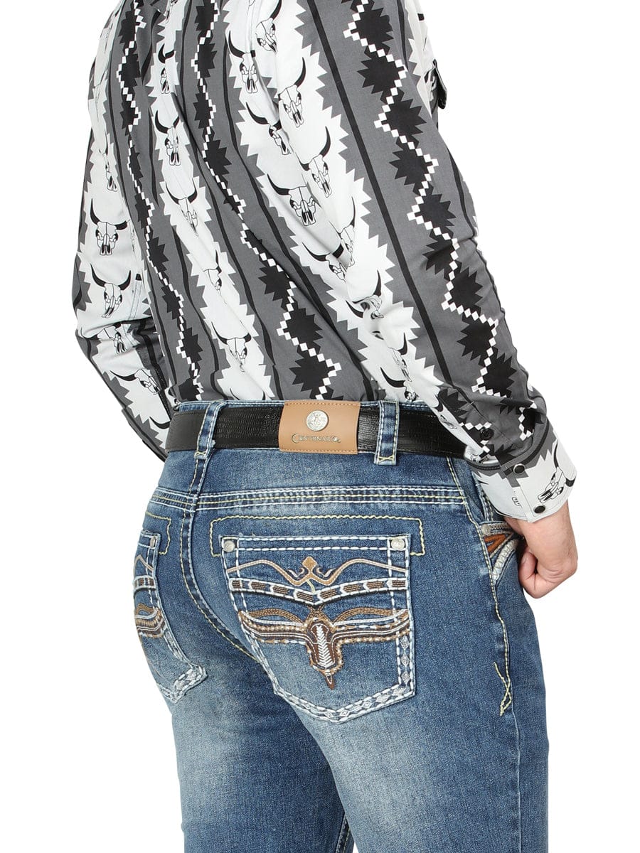 El General Western Wear CABALLERO Centenario Bootcut Denim Jeans - Medium Blue 44971