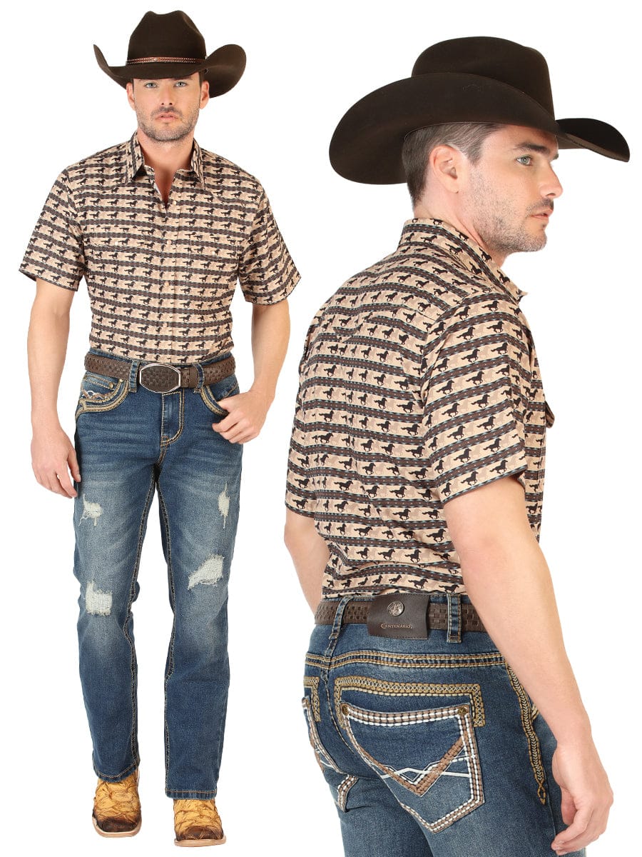 El General Western Wear CABALLERO Centenario Men’s Bootcut Jeans - Dark Blue 45534
