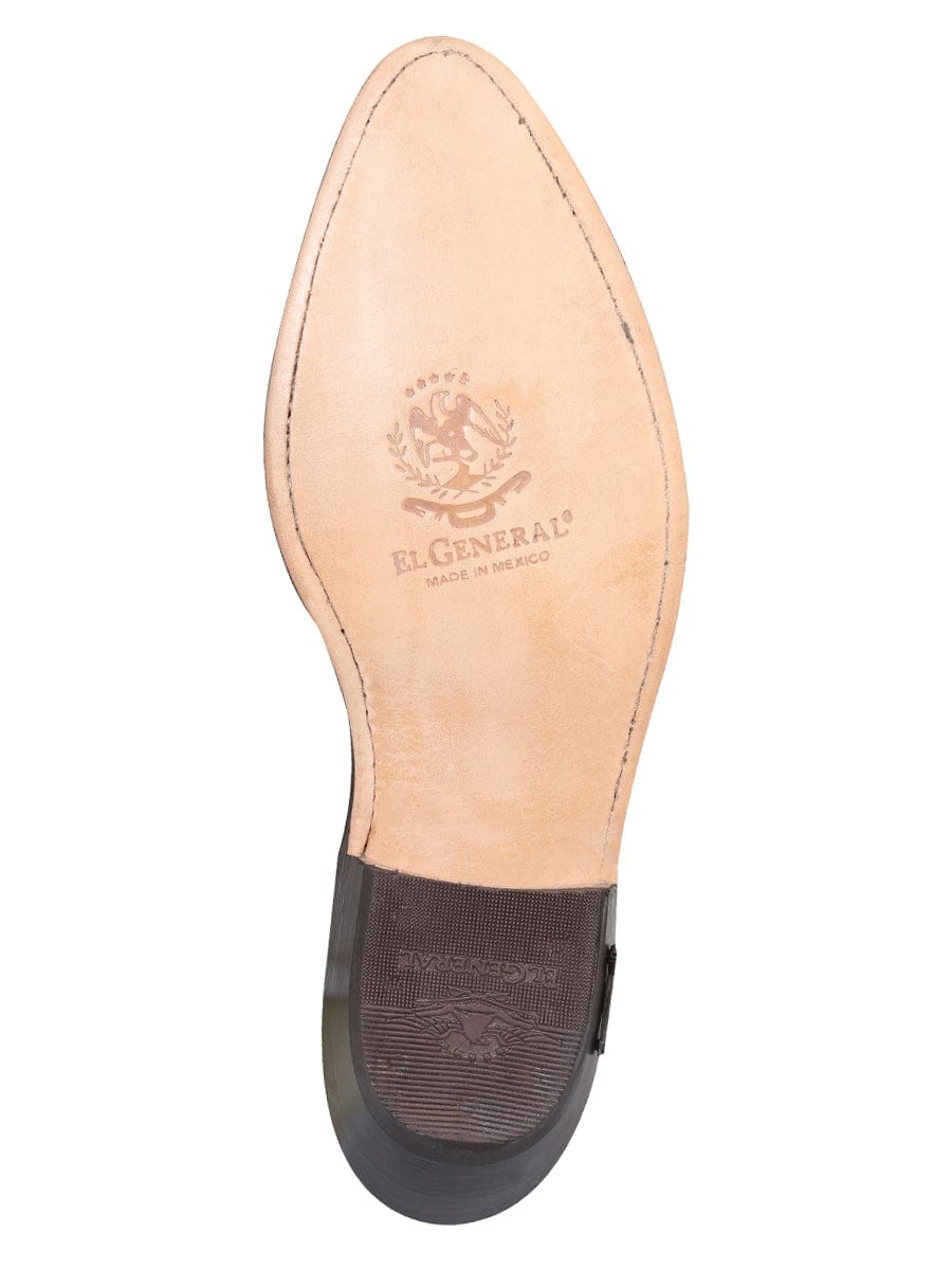 El General Western Wear CABALLERO Cowboy Ankle Boot by El General - Chameleon Wine 179 sole view