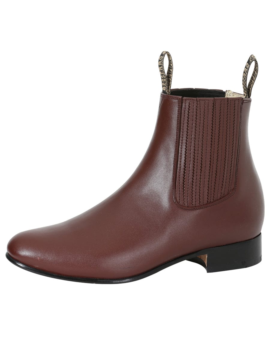 El Besserro Round Toe Ankle Boot - Leather Wine 202 - Left Side View
