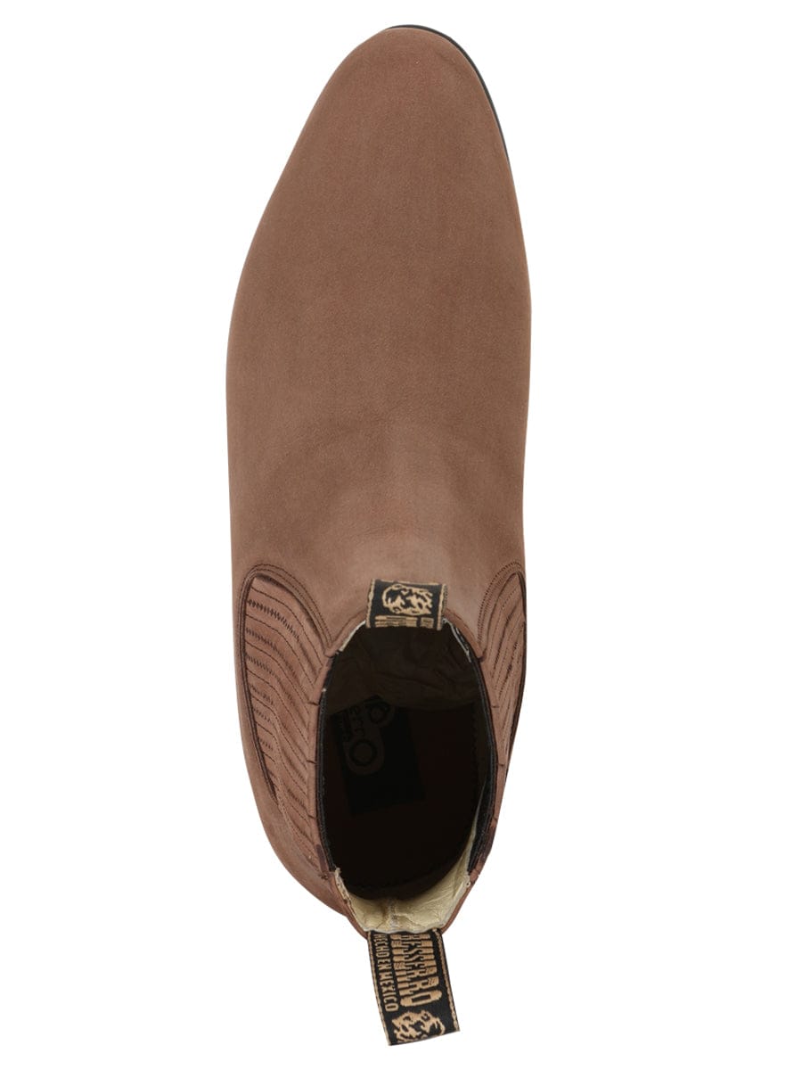 El Besserro Round Toe Ankle Boot - Nobuck Camel 204  - Top View