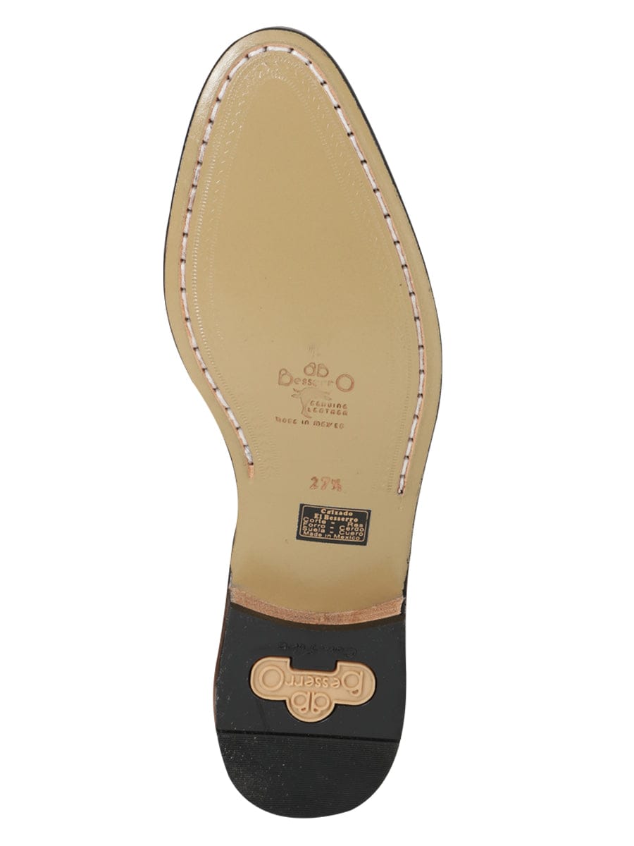 El Besserro Round Toe Ankle Boot - Nobuck Camel 204 - Sole View