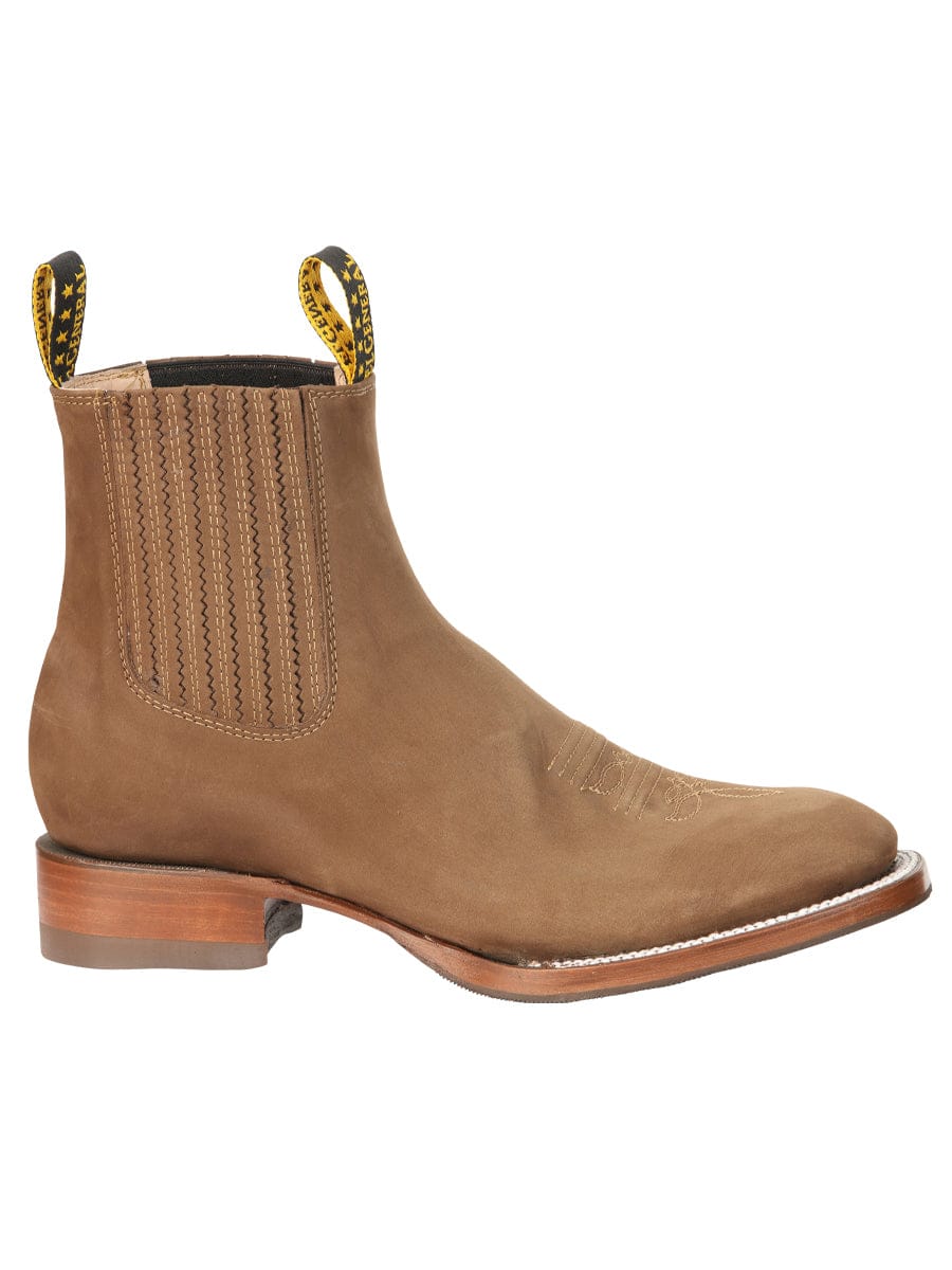 El General Western Wear CABALLERO El General Men’s Ankle Boots - Nobuck Brown 45338 right side view