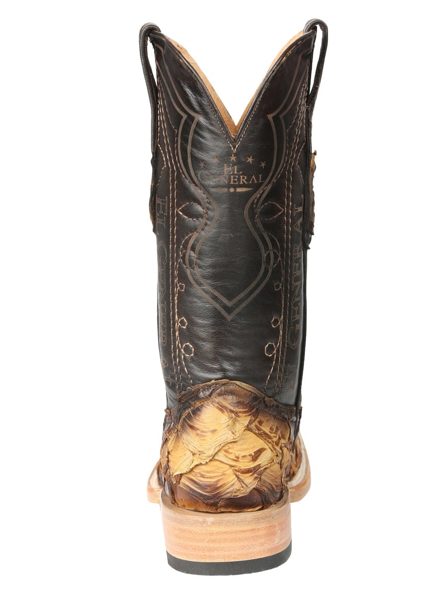 El General Western Wear El General Men's Exotic Monster Fish Rodeo Cowboy Boots - Orix 45086 back view