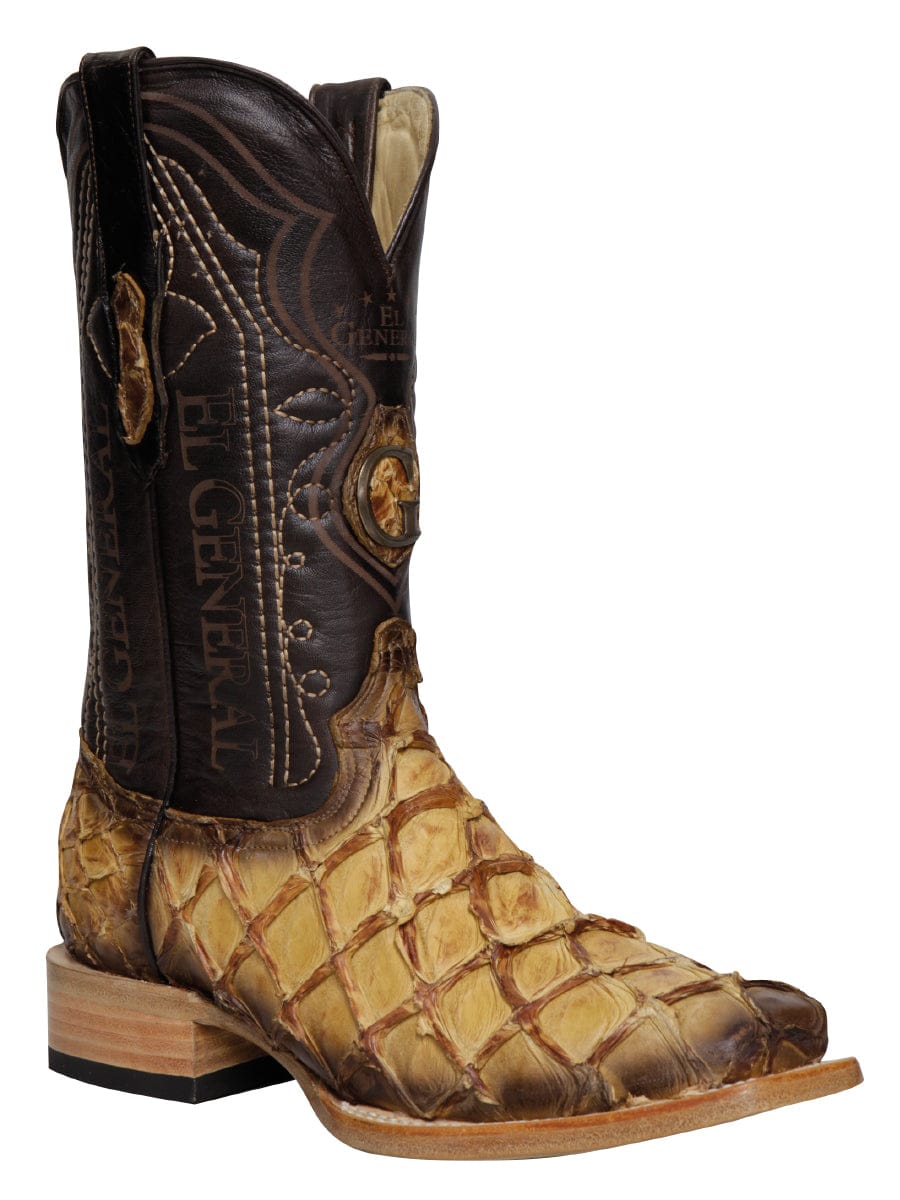 El General Western Wear El General Men's Exotic Monster Fish Rodeo Cowboy Boots - Orix 45086 side view
