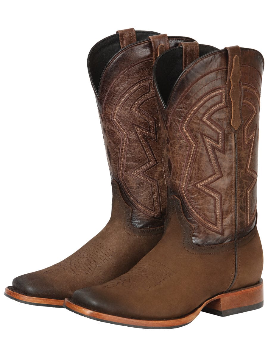 El General Men's Rodeo Boots Nobuck Camel 45568 - Pair Side View