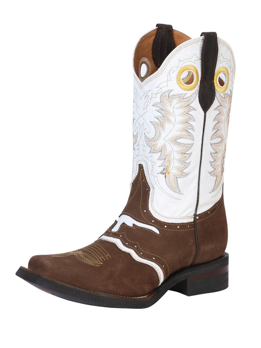 El General Western Wear CABALLERO El General Rodeo Boot - Crazy Nobuck  Dark Brown 33313 side view