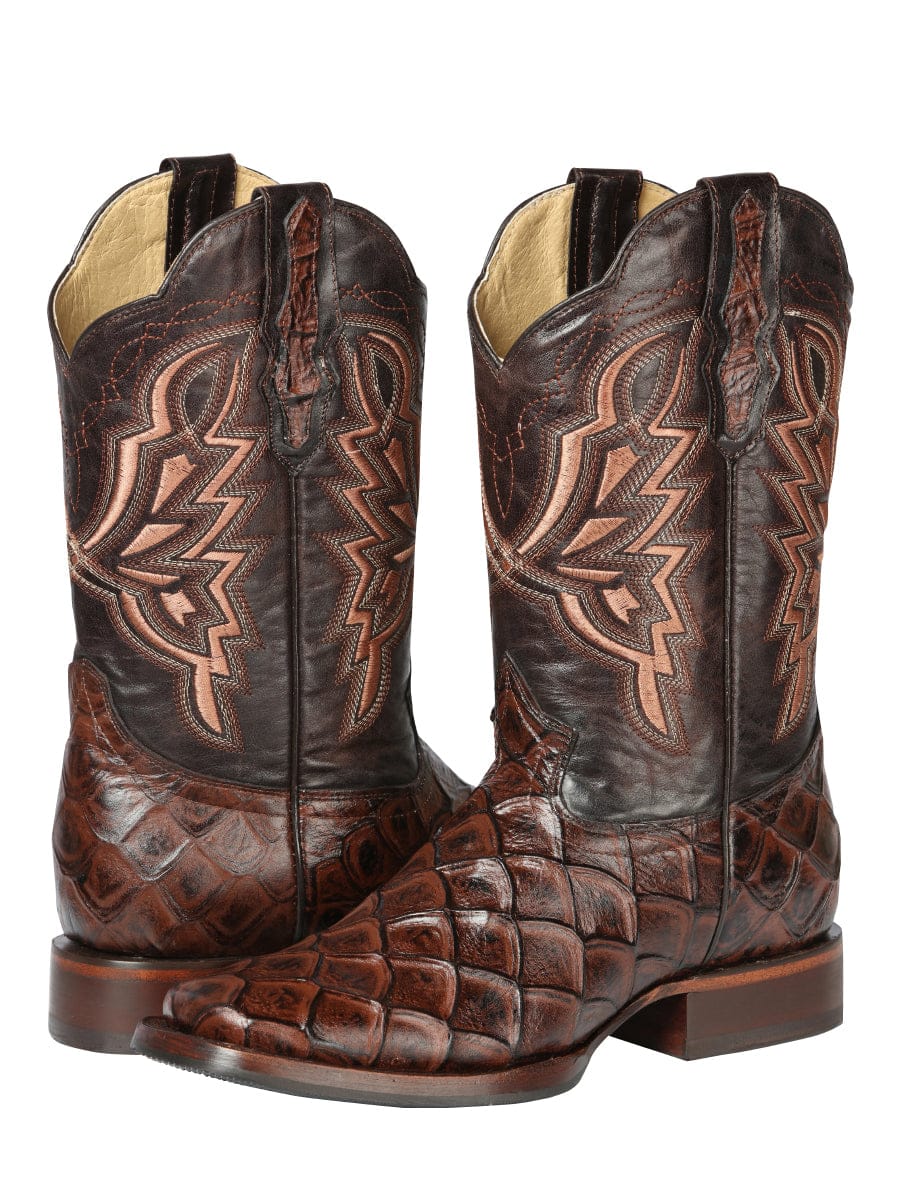 El General Rodeo Boot - Printed Pirarucu Brown 44664  - Pair View