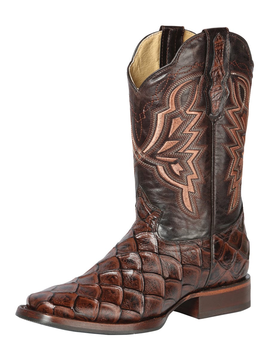 El General Rodeo Boot - Printed Pirarucu Brown 44664  - Side View
