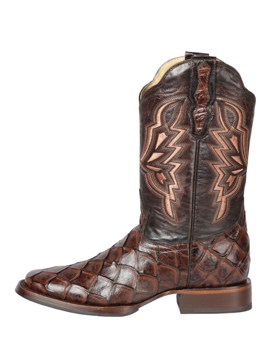 El General Rodeo Boot - Printed Pirarucu Brown 44664  - Left Side View