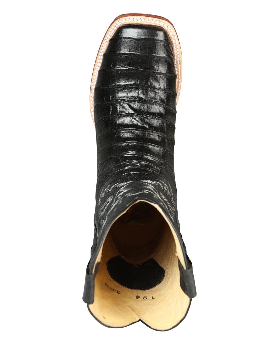 El General Rodeo - Printed Alligator leather boots Black 44938 - Top View