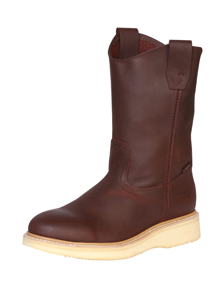 Establo Men’s Work Boot Grasso Leather - Shedron 318 - Side View