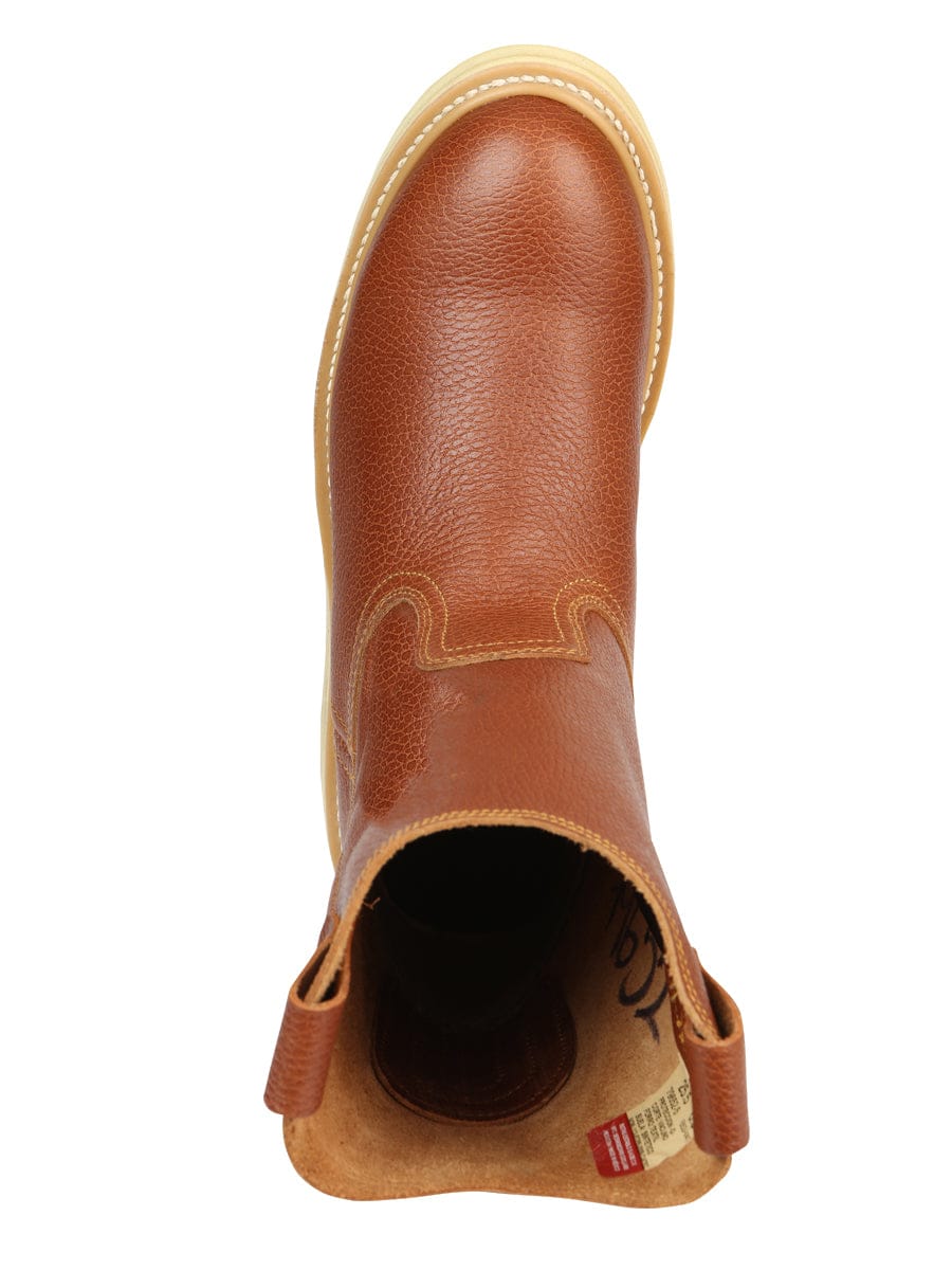 El General Western Wear CABALLERO Establo Men’s Work Boot Grizzly - Honey Oak 45598 top view