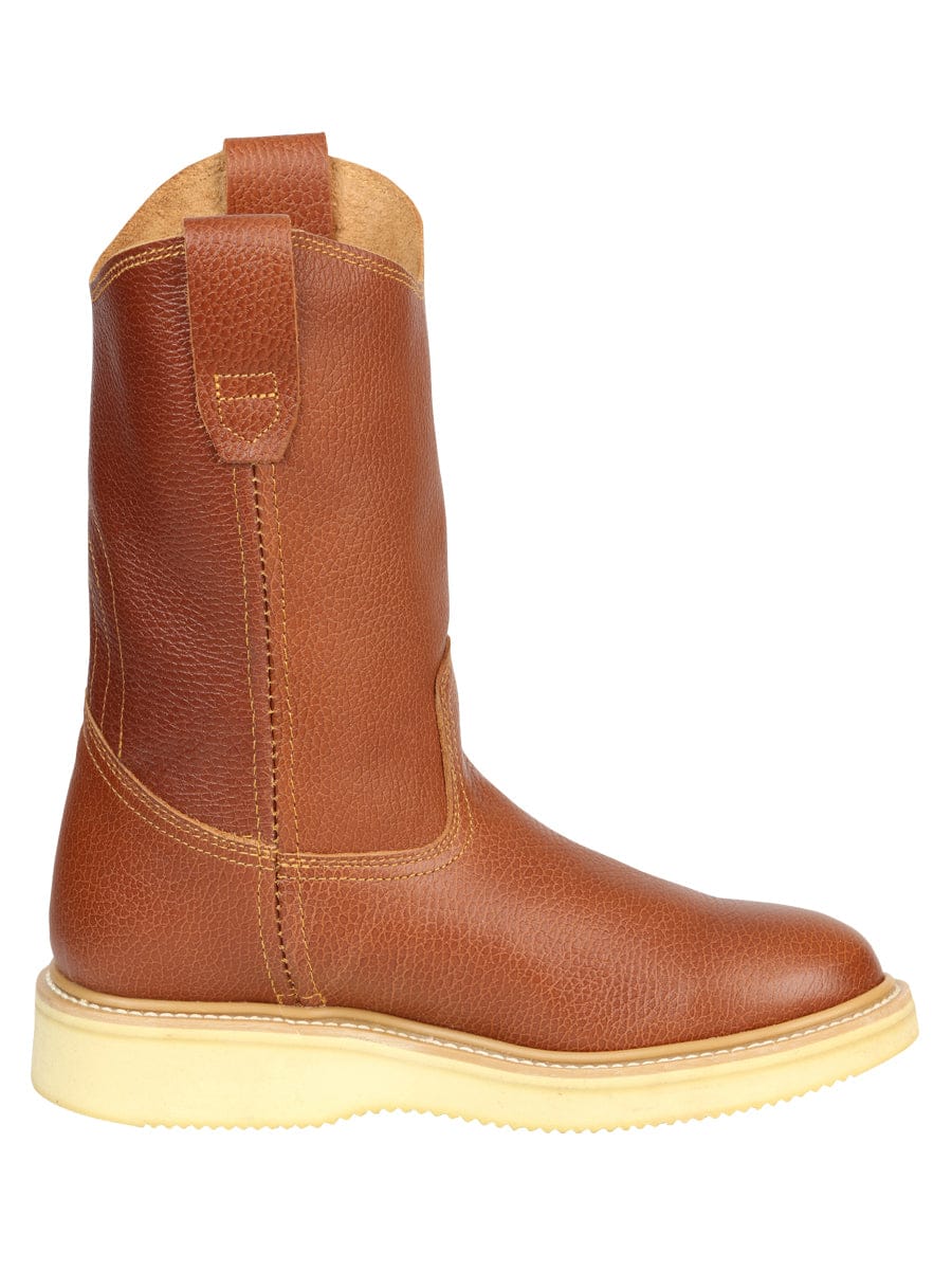 El General Western Wear CABALLERO Establo Men’s Work Boot Grizzly - Honey Oak 45598 right side view