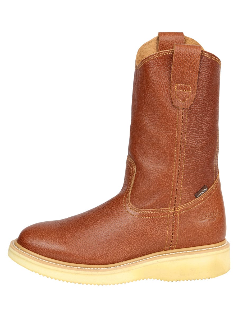El General Western Wear CABALLERO Establo Men’s Work Boot Grizzly - Honey Oak 45598  left side view