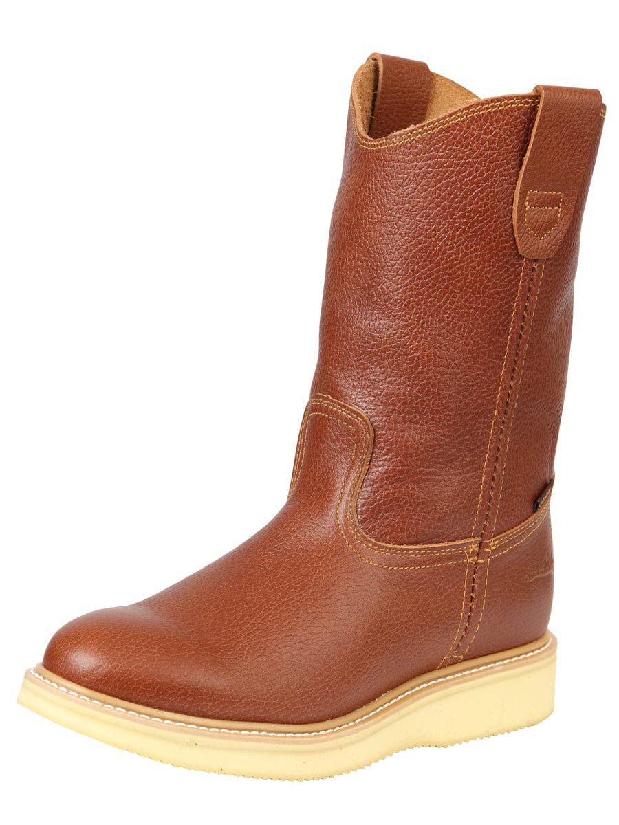 El General Western Wear CABALLERO Establo Men’s Work Boot Grizzly - Honey Oak 45598 side view