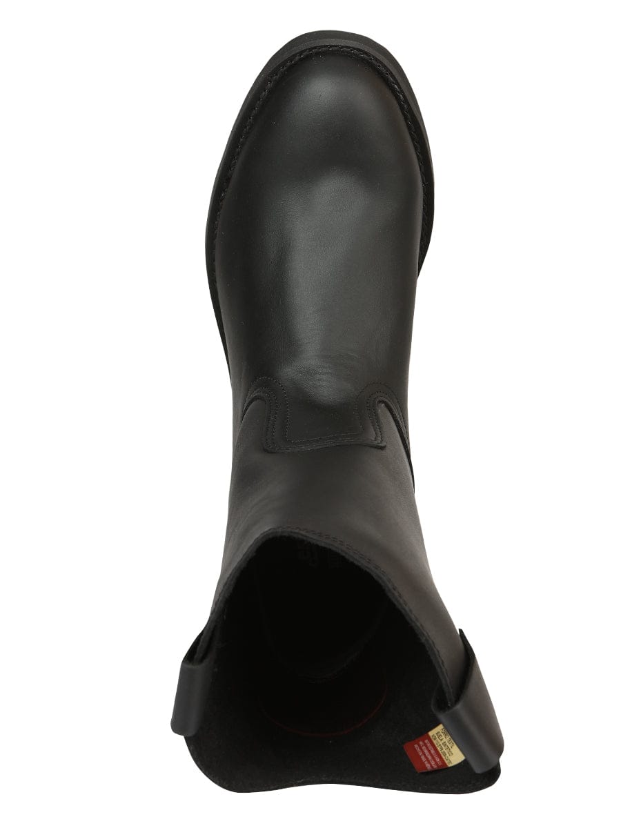 El General Western Wear CABALLERO Establo Men's Work Boot - Leather Grasso -  Black 311 top view