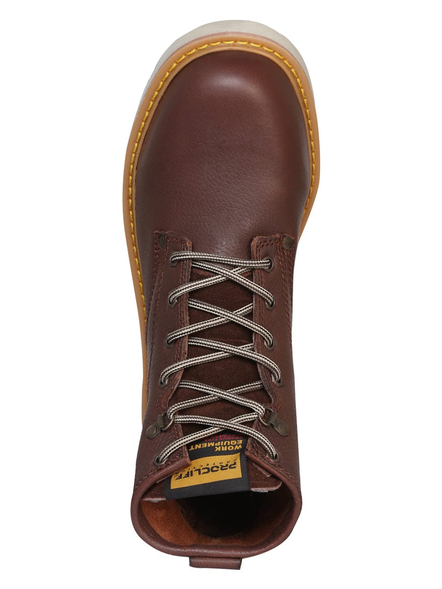 Procliff Protection Lace-Up Work Shoe- Walnut 35211 - Top View