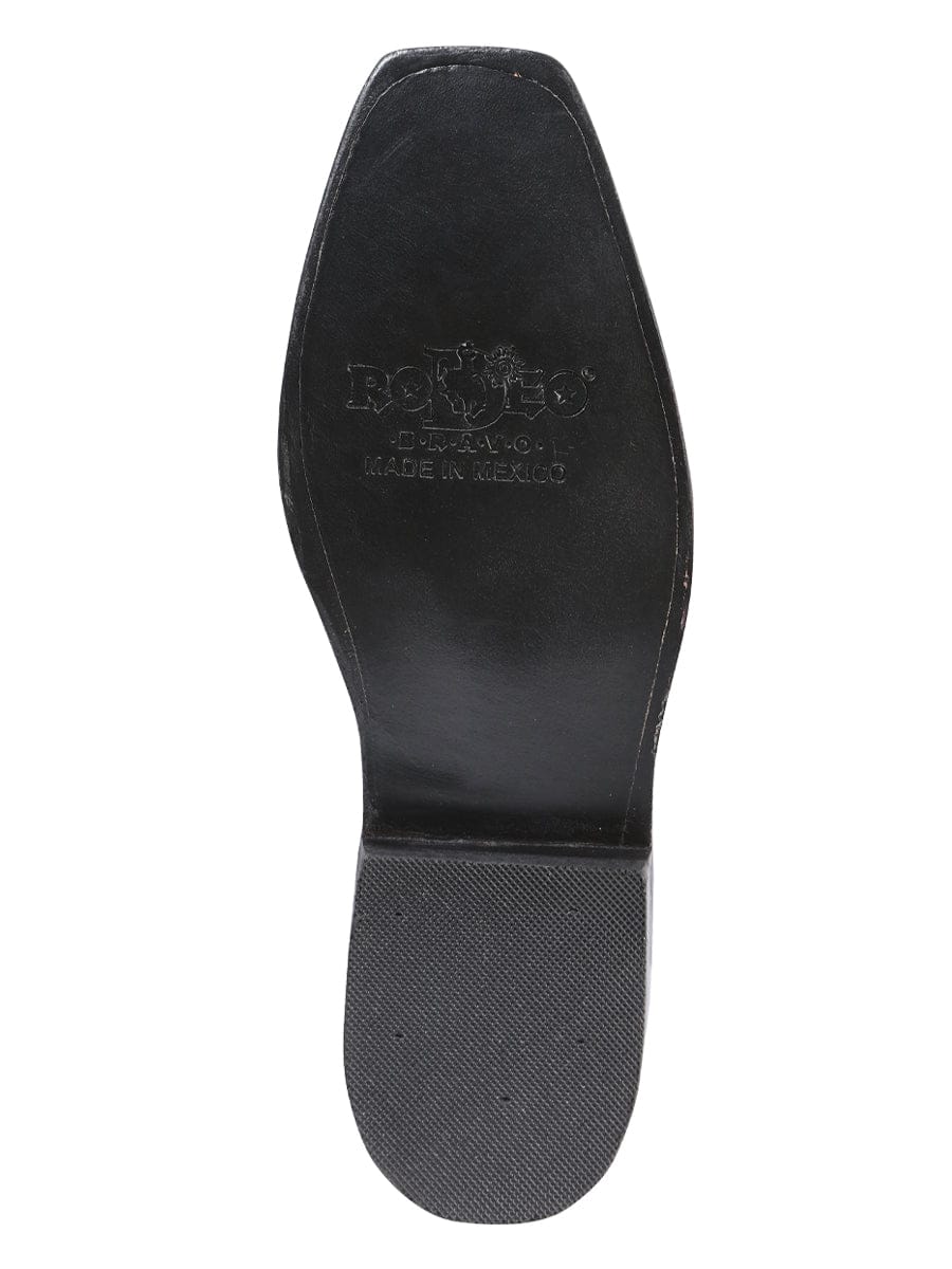 Rodeo Bravo - Biker Boot - Waxy Black 134 - Sole View