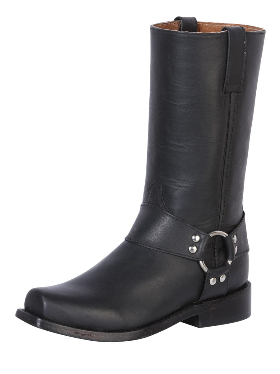 Rodeo Bravo - Biker Boot - Waxy Black 134 - Side View