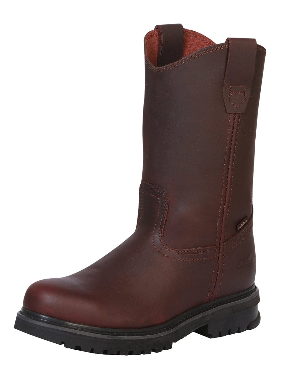 El General Western Wear CABALLERO Work Boot Establo - Leather Grasso - Shedron 13351 side view