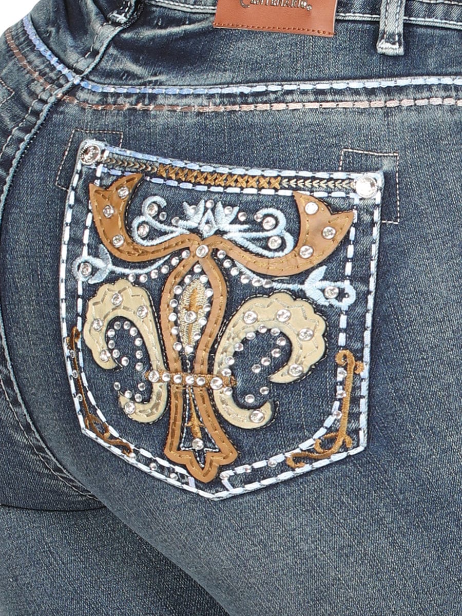 El General Western Wear DAMA Centenario Bootcut Denim Jeans - Dark Blue 45031