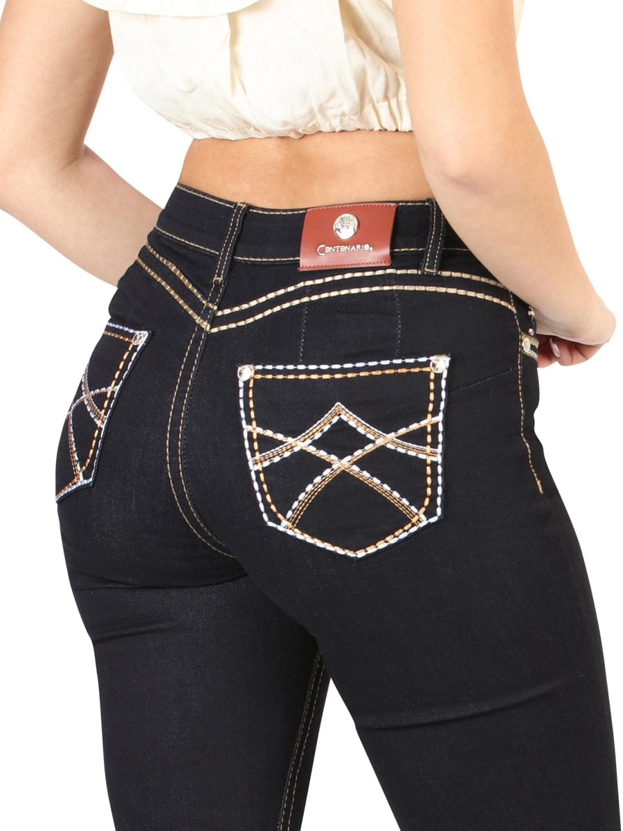 El General Western Wear DAMA Centenario Women's Medium Blue Bootcut Denim Jeans 45544