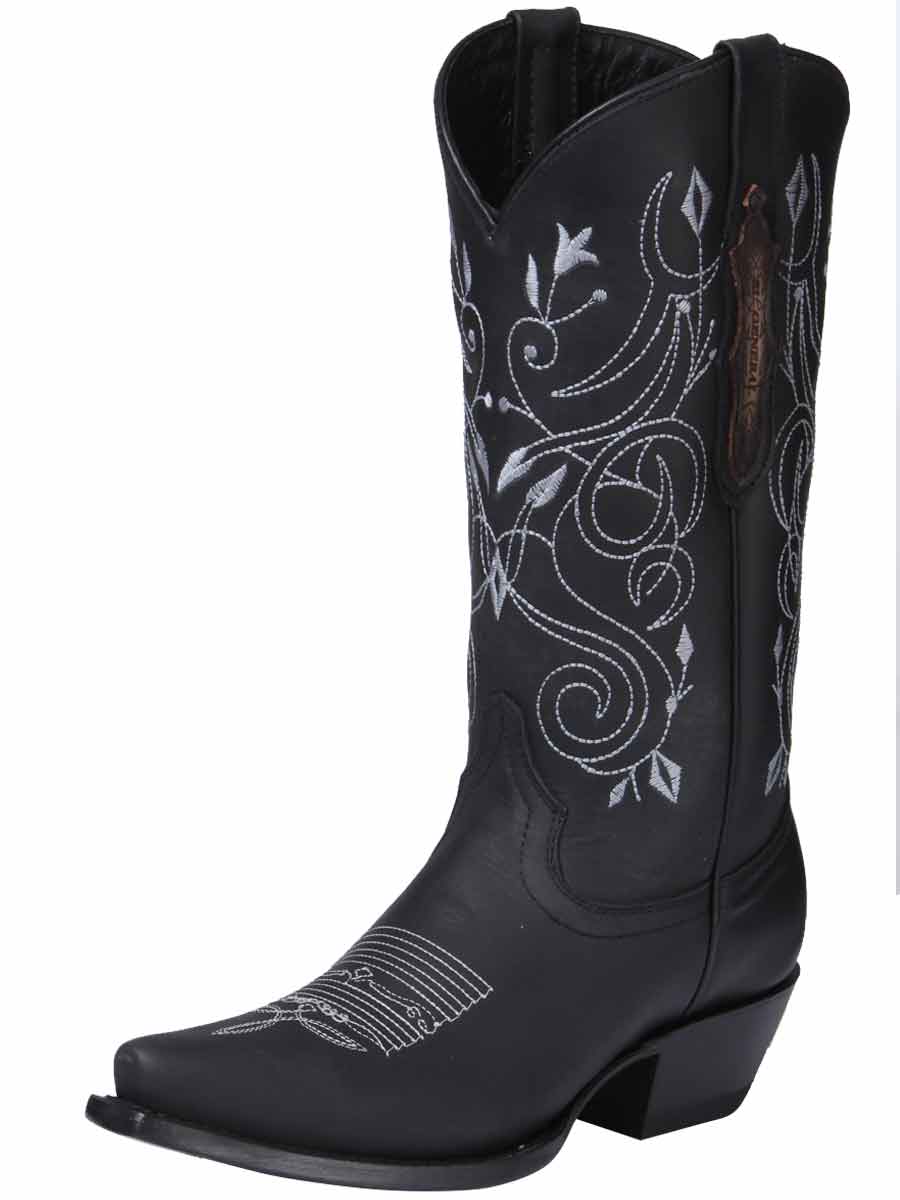El General Women’s Limited Edition Western Boot - Black 34514 - Side View