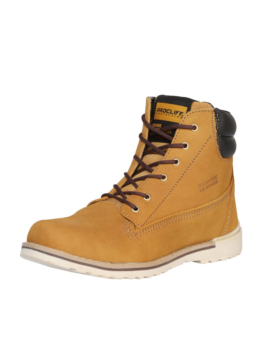 ProCliff Protection Women's Lace Up Work Boot - Honey 35202 - Side View