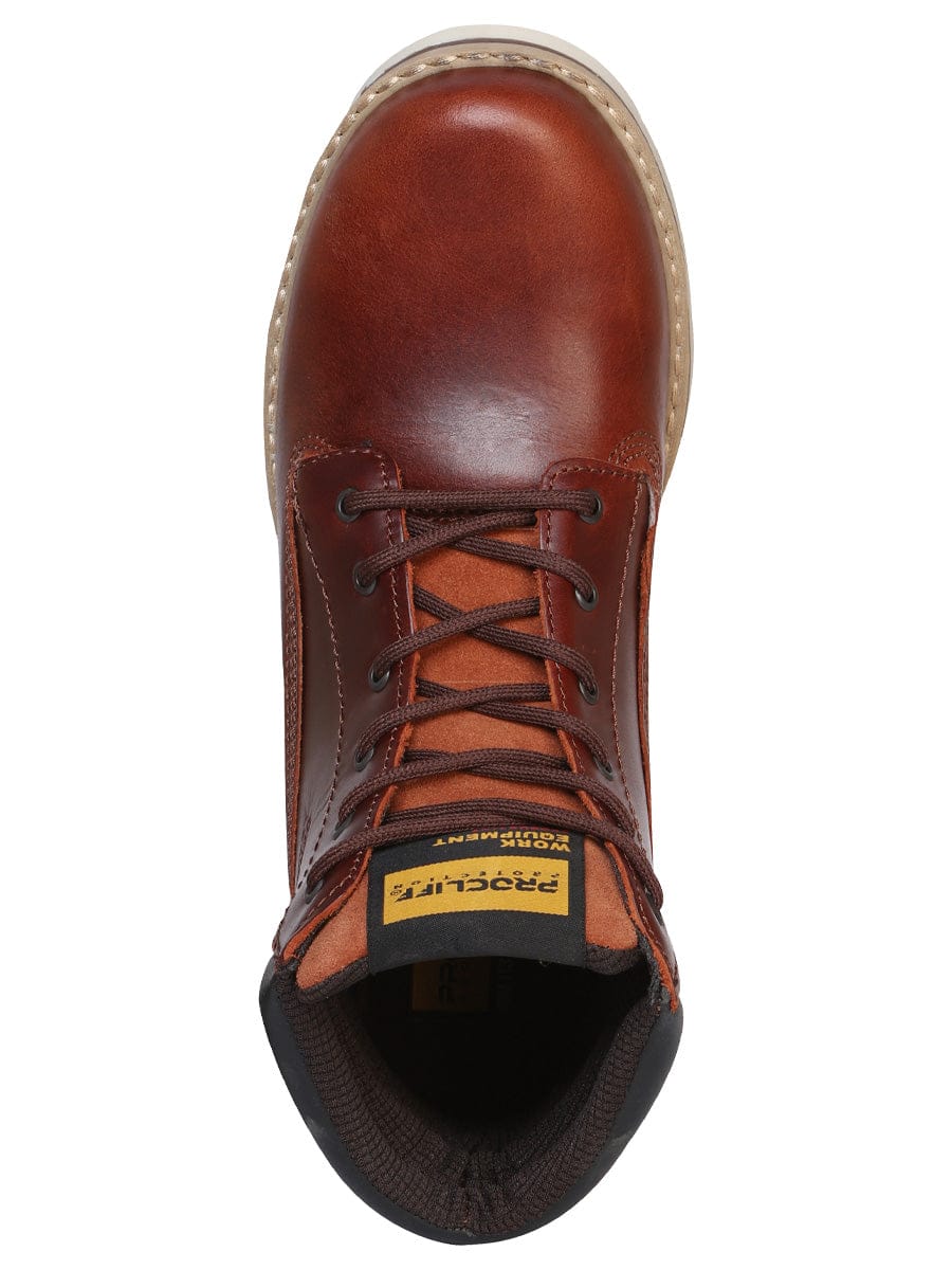 ProCliff Protection Women's Lace Up Work Boot- Wine 35201 - Top View