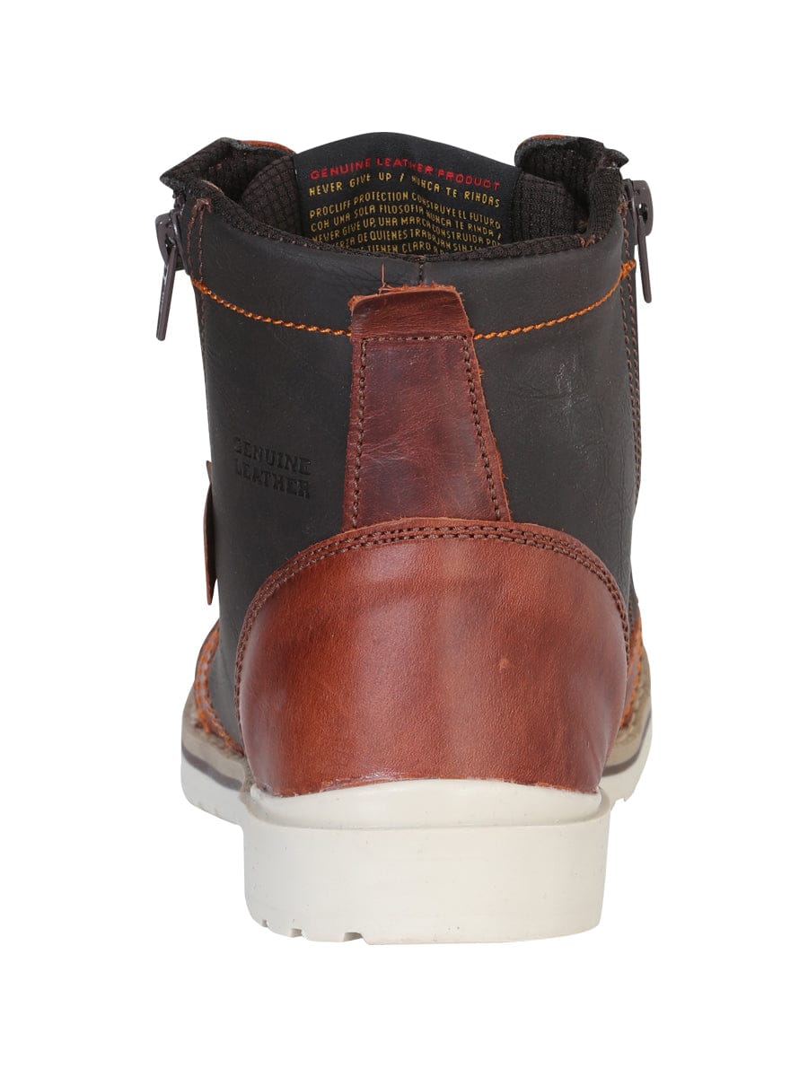El General Western Wear DAMA ProCliff Protection Women's Lace Up Work Boot- Wine 35209 bck view