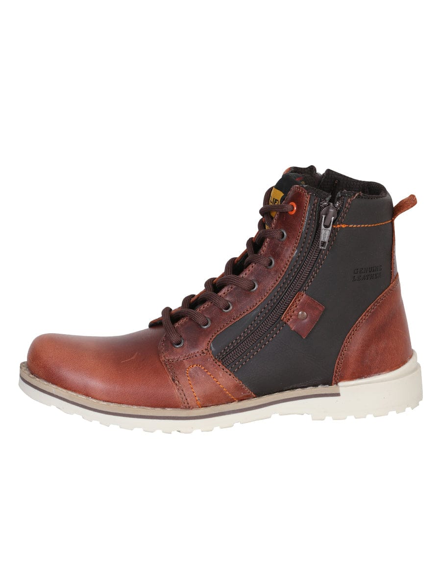 El General Western Wear DAMA ProCliff Protection Women's Lace Up Work Boot- Wine 35209 left side view