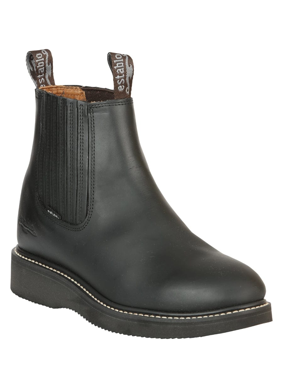 Establo Boots Establo Men’s Work Ankle Boot - Grasso Leather

 - Black 320
