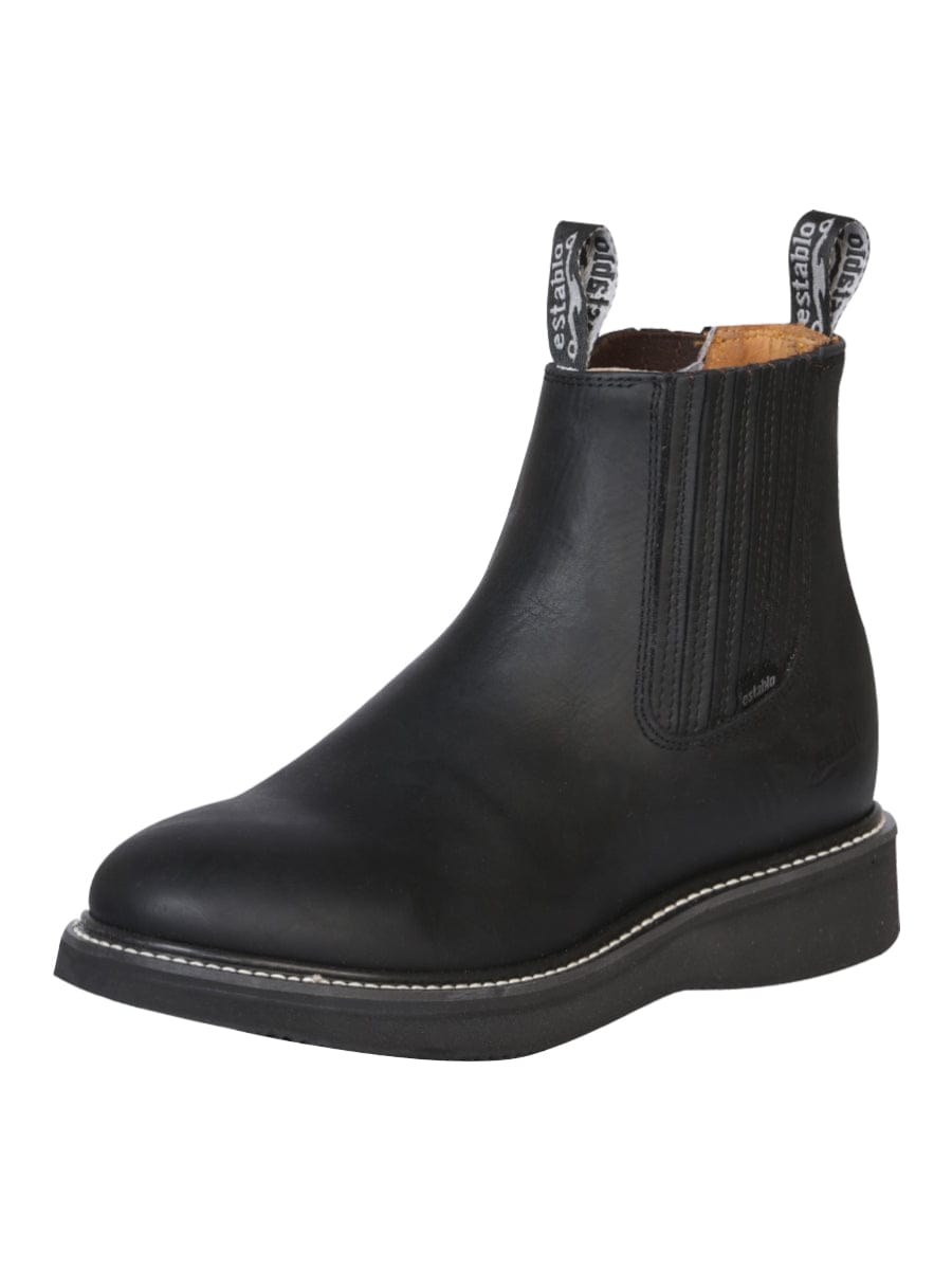 Establo Boots Establo Men’s Work Ankle Boot - Grasso Leather

 - Black 320