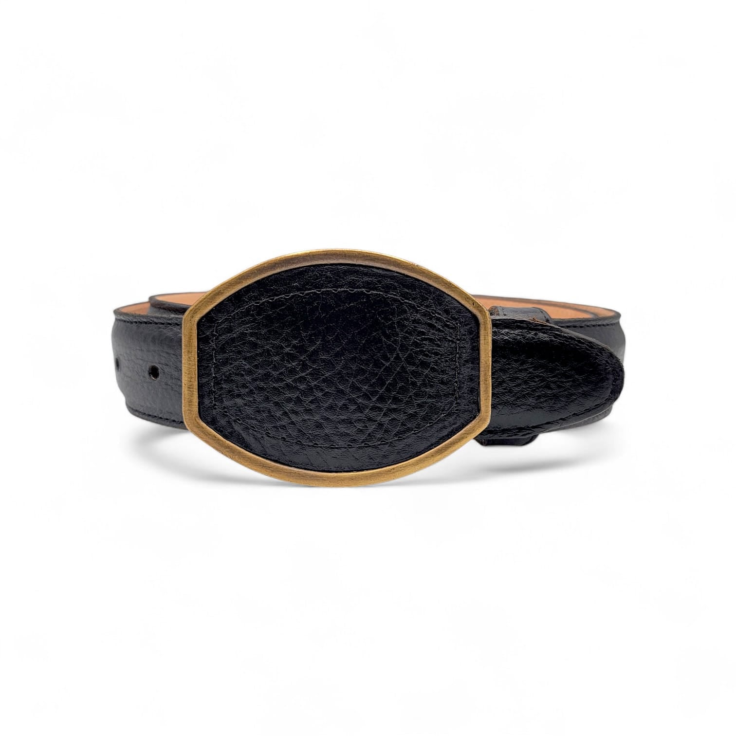 Hooch Belt Mens Leather Belt Black 1.5 Inch – Privo Leather Western Belt HC-134 - Front View