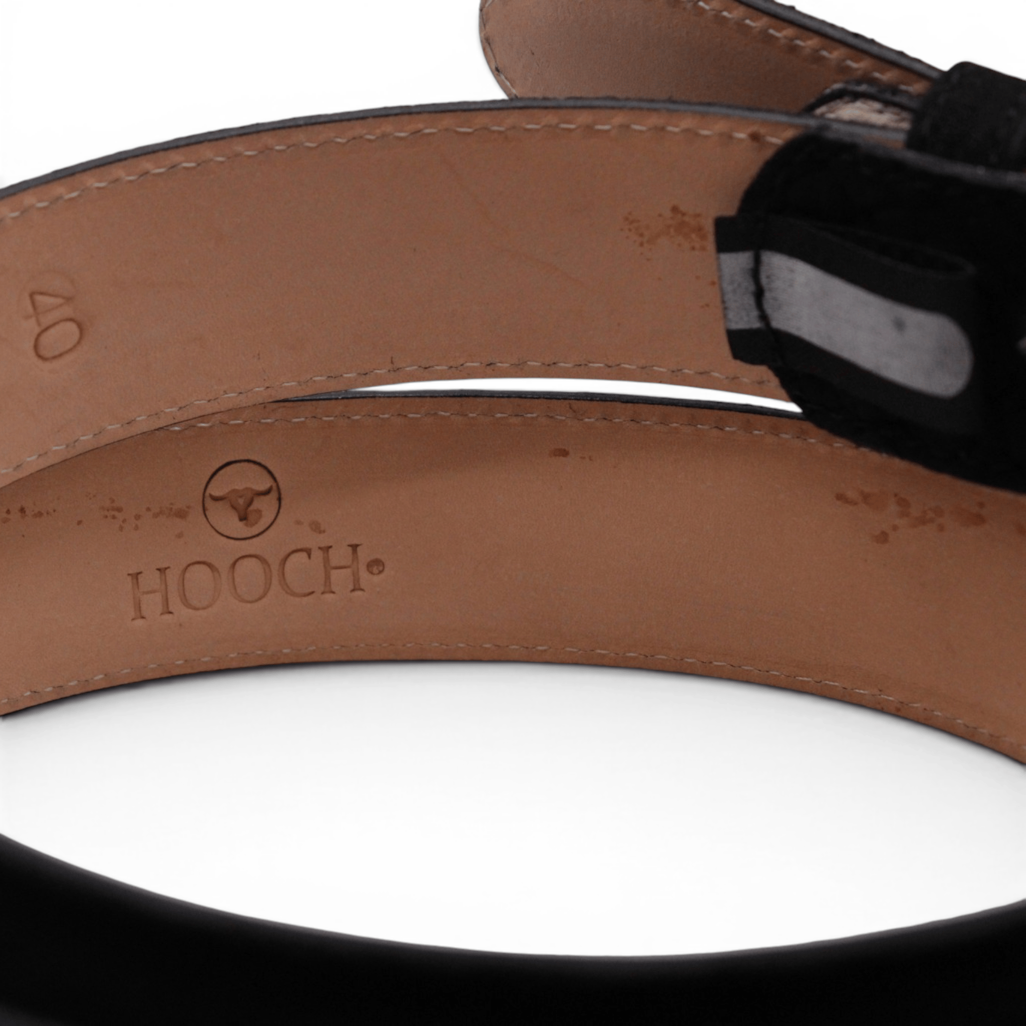 Hooch Belt Mens Leather Belt Black 1.5 Inch – Shoulder Leather Western Belt HC-137