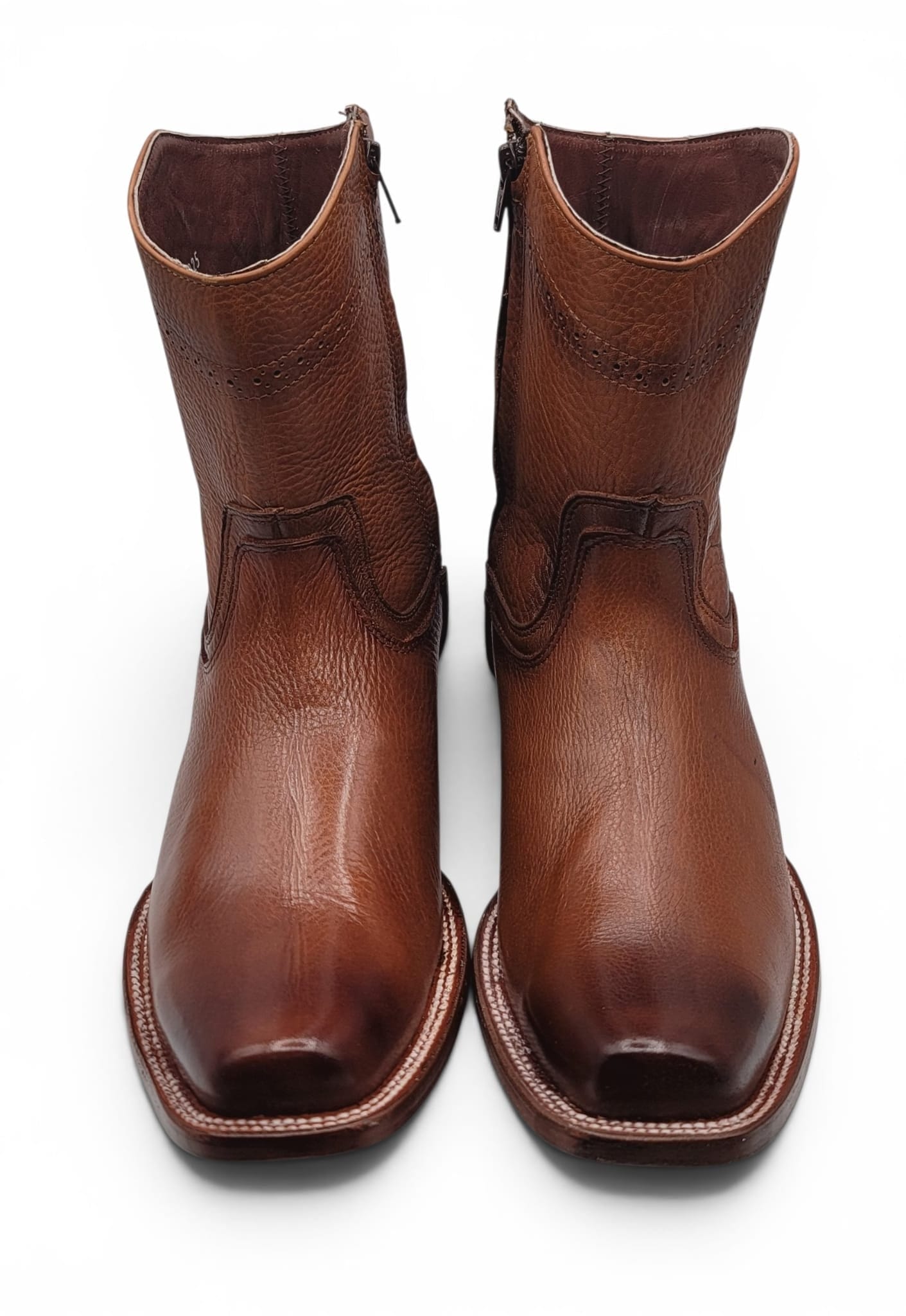 Hooch Boots Boots Men’s Genuine Leather Dubai Toe Boots Honey Color – Hooch Boots