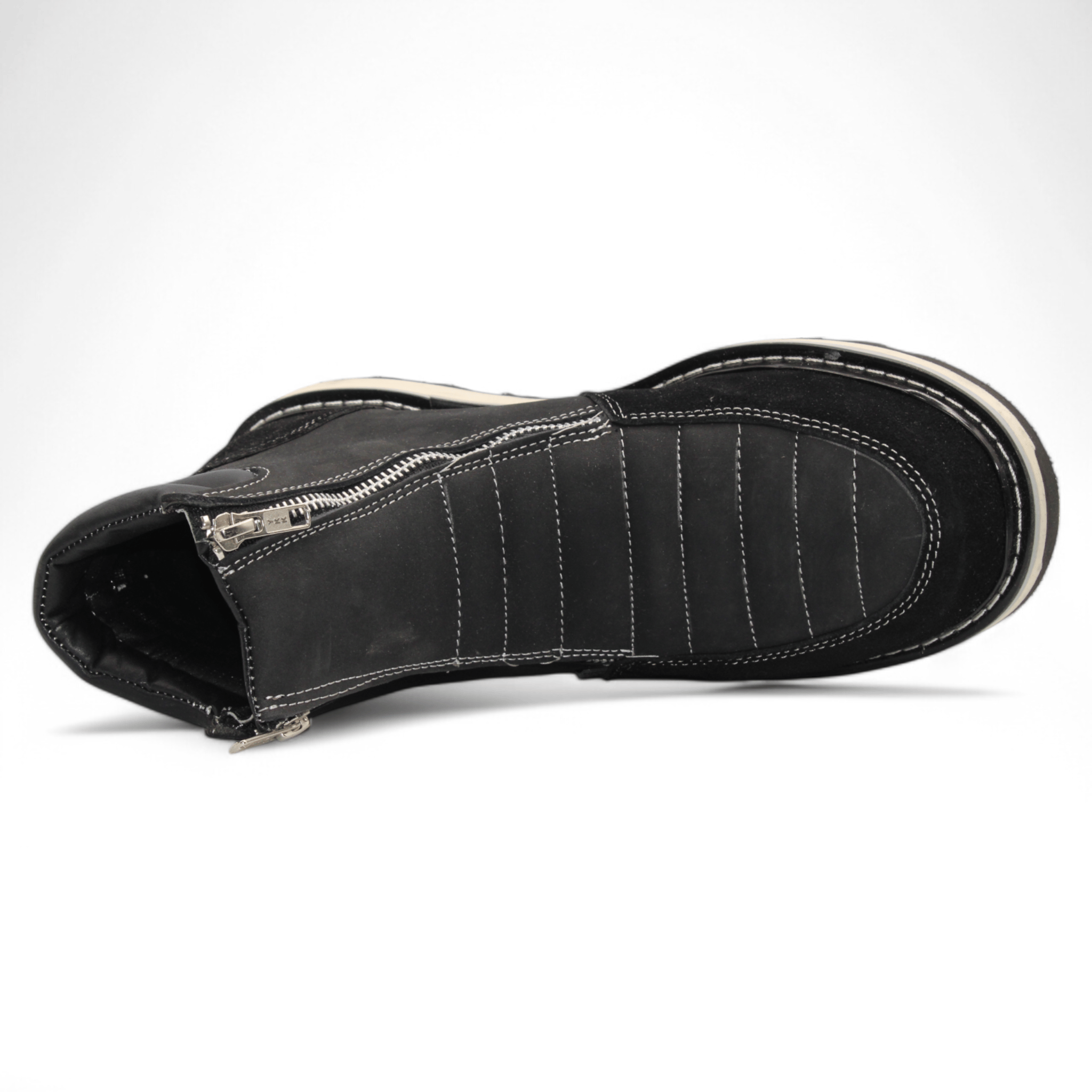 Hooch Boots Boots Men’s Genuine Leather Round Toe Work Shoes Black Color – Hooch Boots - Top View