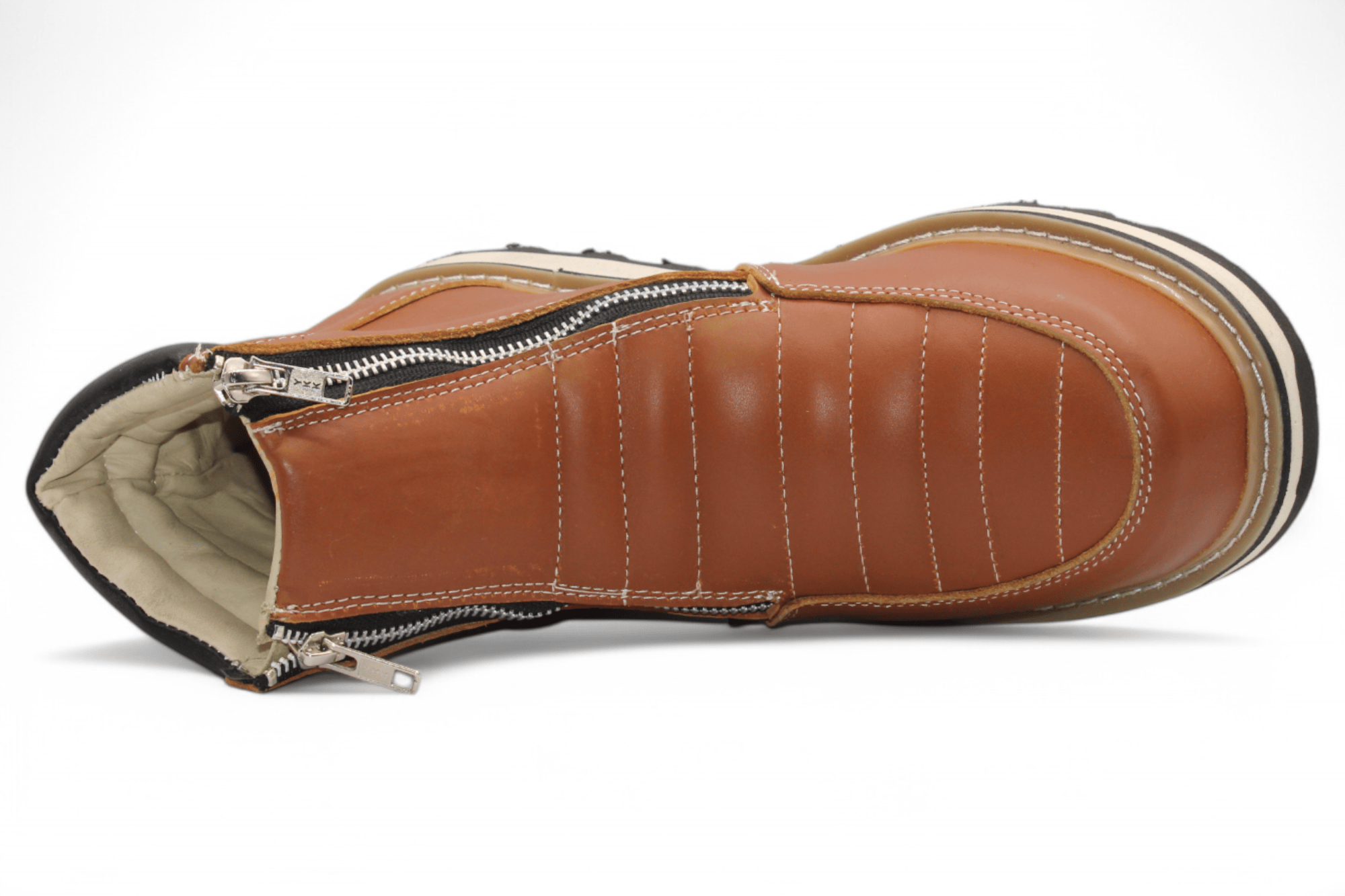 Hooch Boots Boots Men’s Genuine Leather Round Toe Work Shoes Honey Color – Hooch Boots - Top View