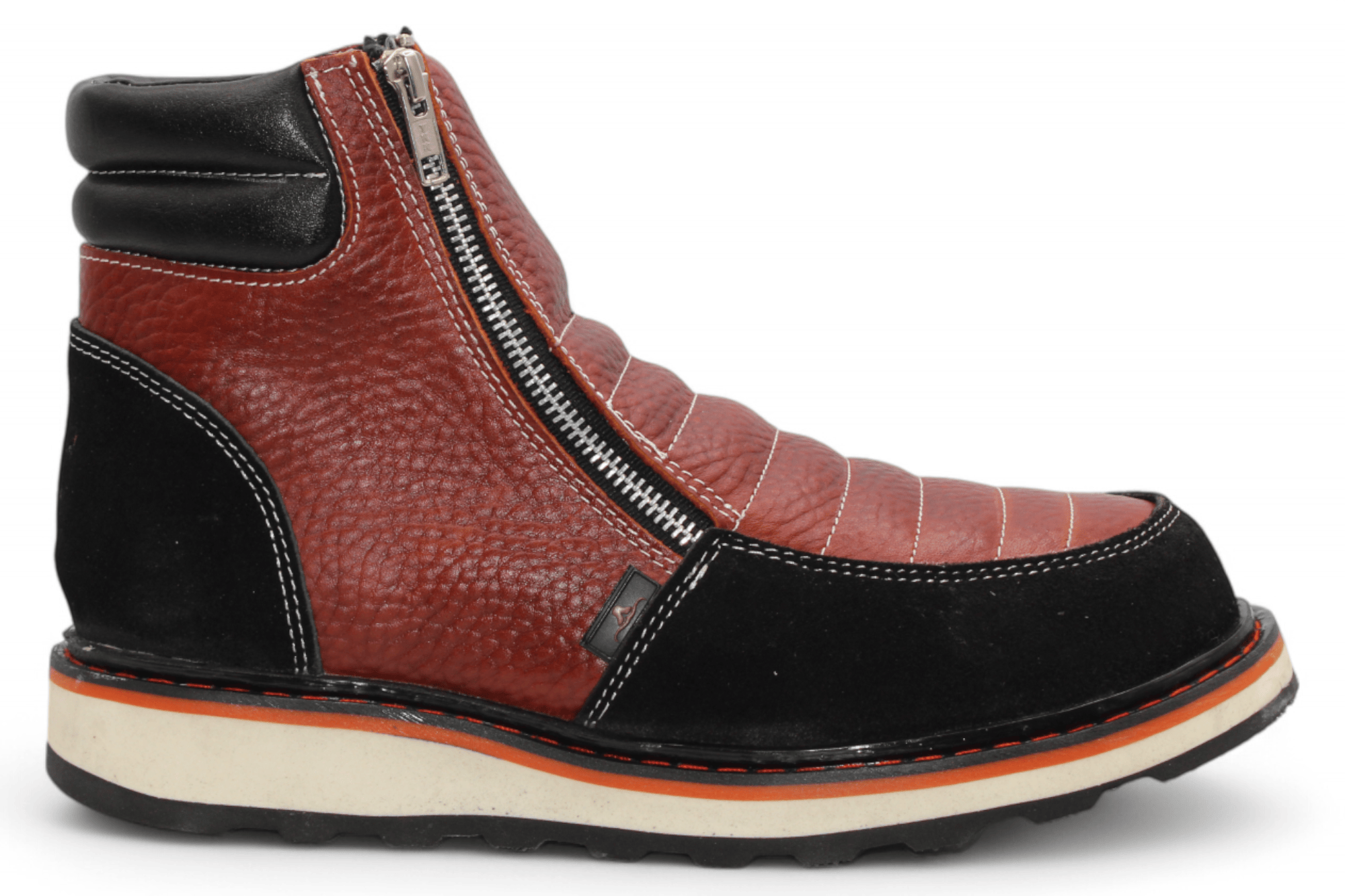 Hooch Boots Boots Men’s Genuine Leather Round Toe Work Shoes Shedron Color – Hooch Boots - Right Side View