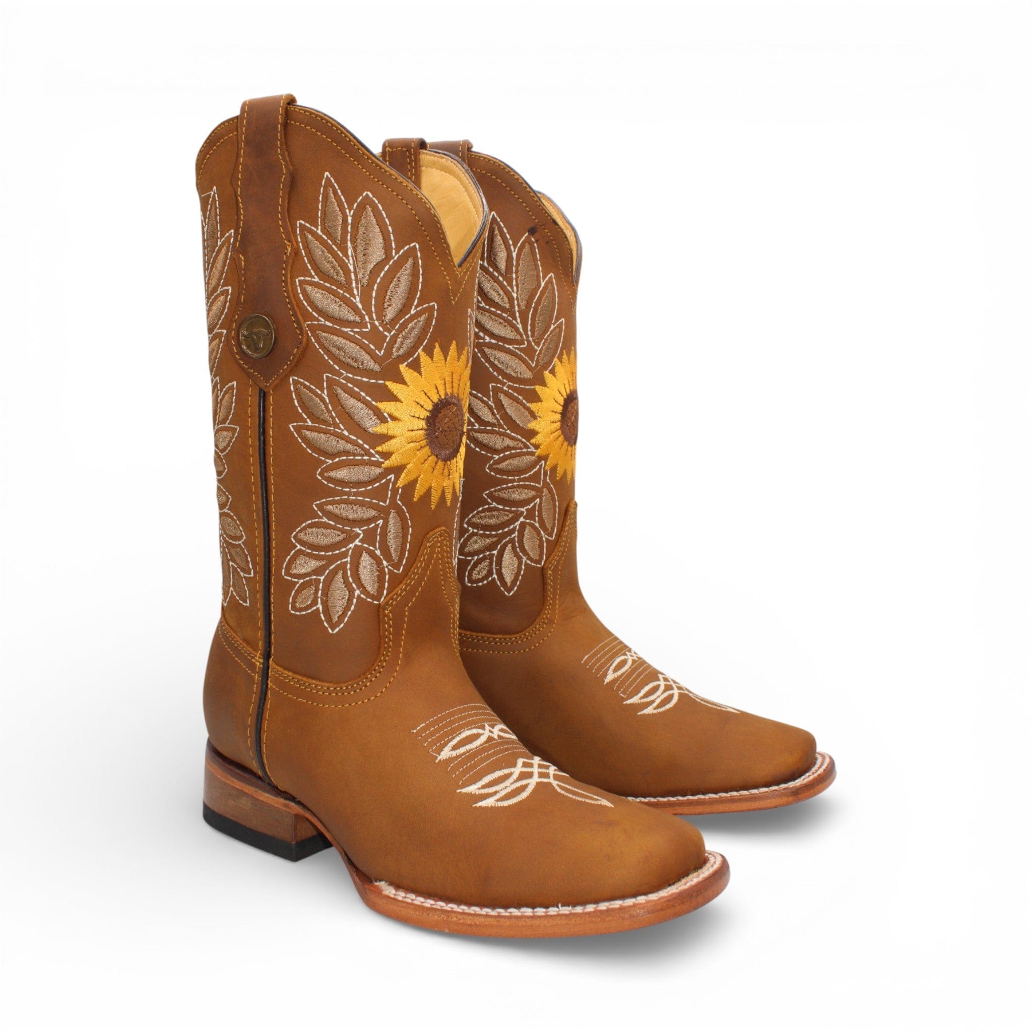 Hooch Boots Boots Women’s Genuine Leather Square Toe Tall Boots Tan Color – Hooch Boots