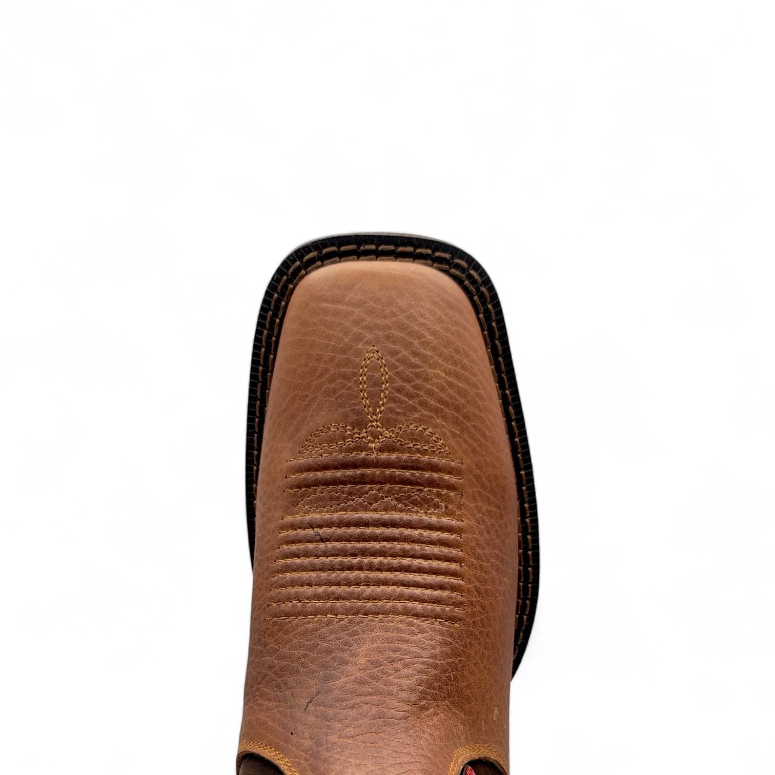 Hooch Boots Men’s Genuine Leather Square Toe Ankle Boots Honey-Brown Color with Rubber Sole
