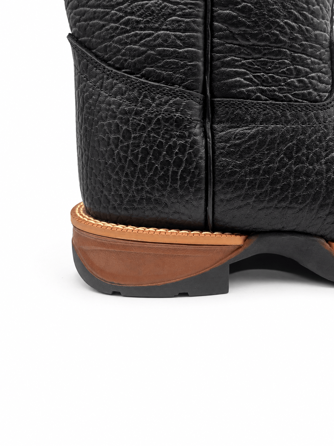 Hooch Boots Men's Genuine Leather Square Toe Boots Black Color - Hooch Boots