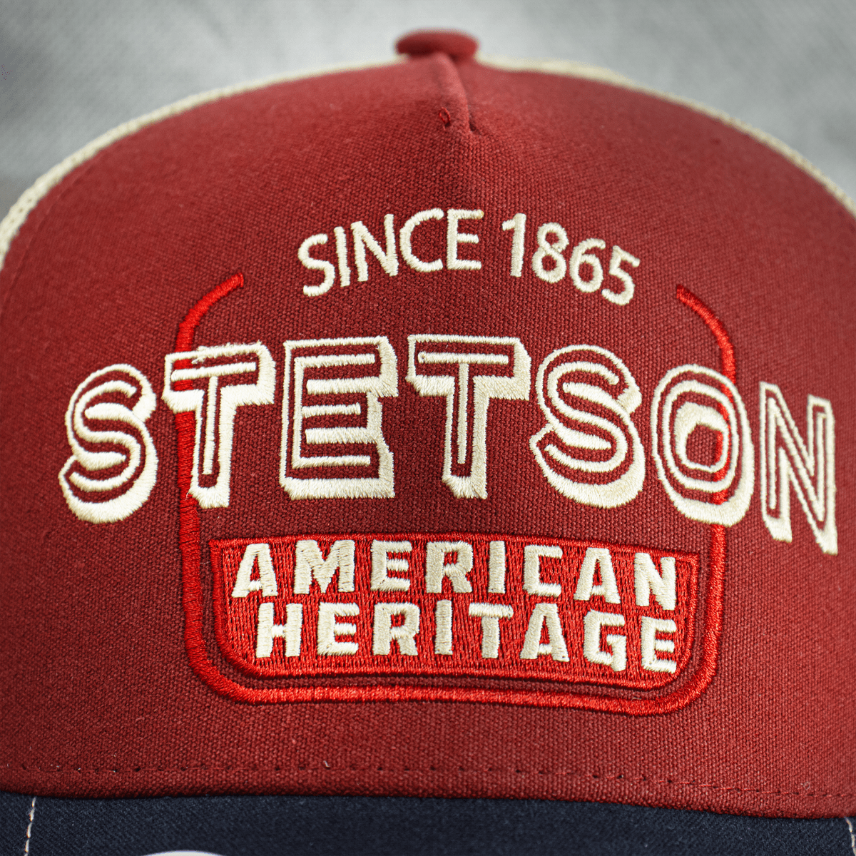 Hooch Stetson Cap Authentic Trucker Hat Original front close up