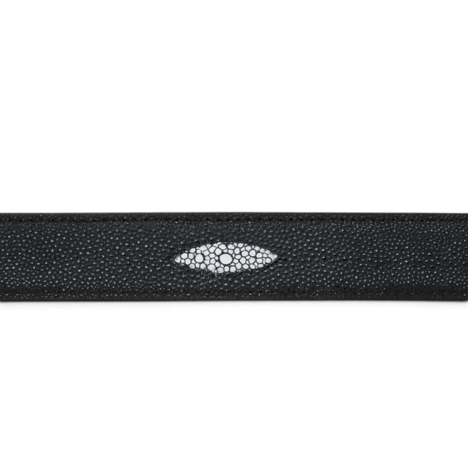 Hooch Cinturones Hooch Boots Men's Single Pearl Stingray Print Leather Western Belt - Black