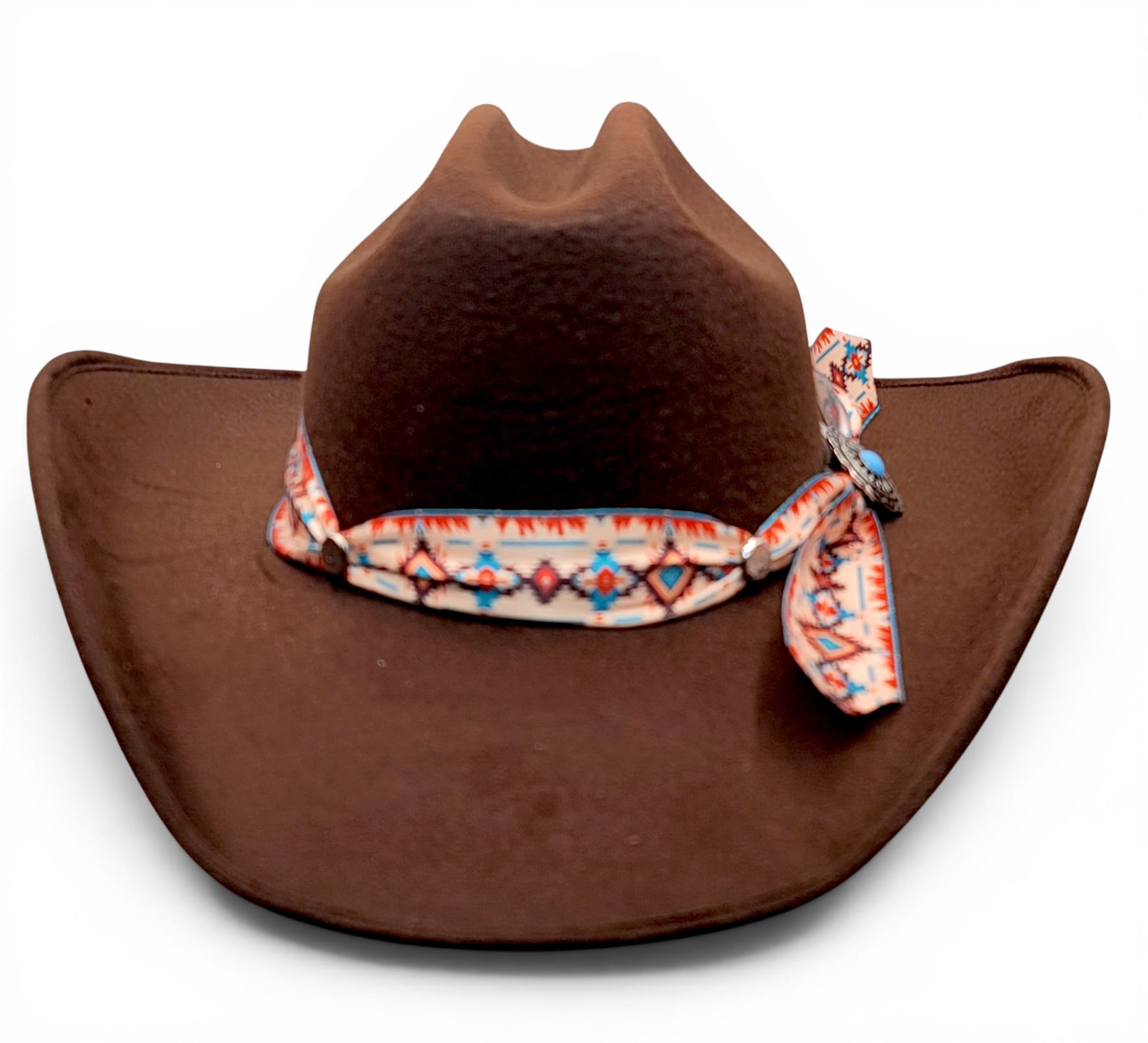 Hooch Women's Western Hat Women's Synthetic Felt Western Cowgirl Hats Chocolate Color Charlie Southwestern Band – Hooch Boots