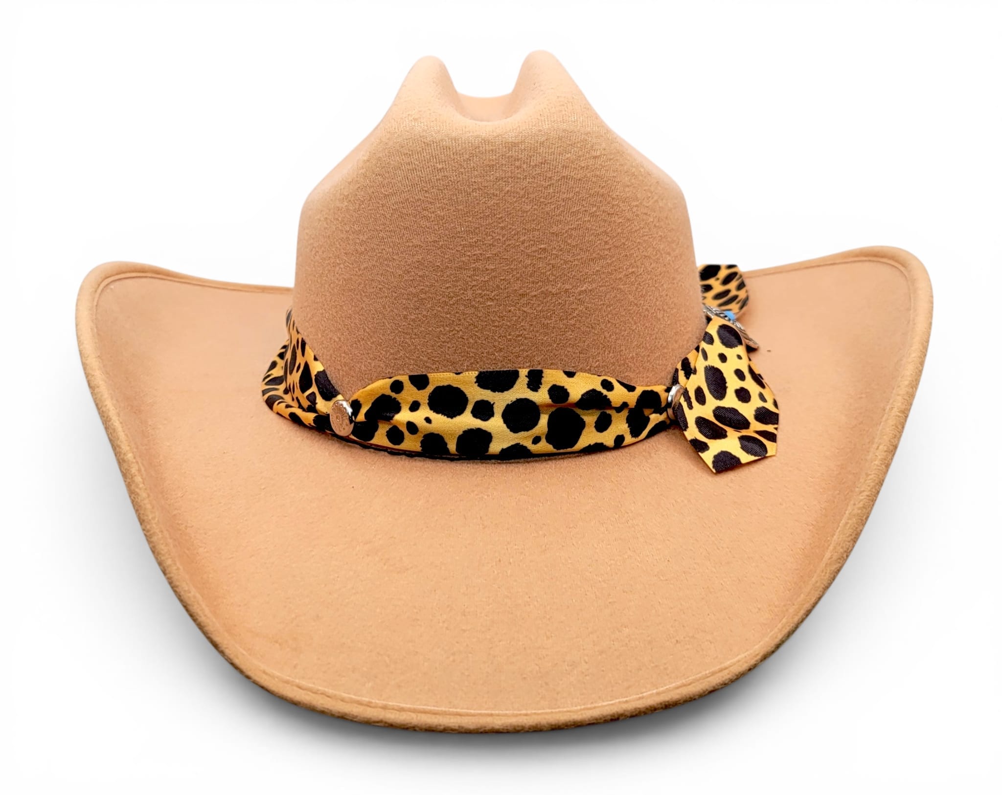 Hooch Women's Western Hat Women's Synthetic Felt Western Cowgirl Hats Honey Color Charlie Animal Print Band – Hooch Boots