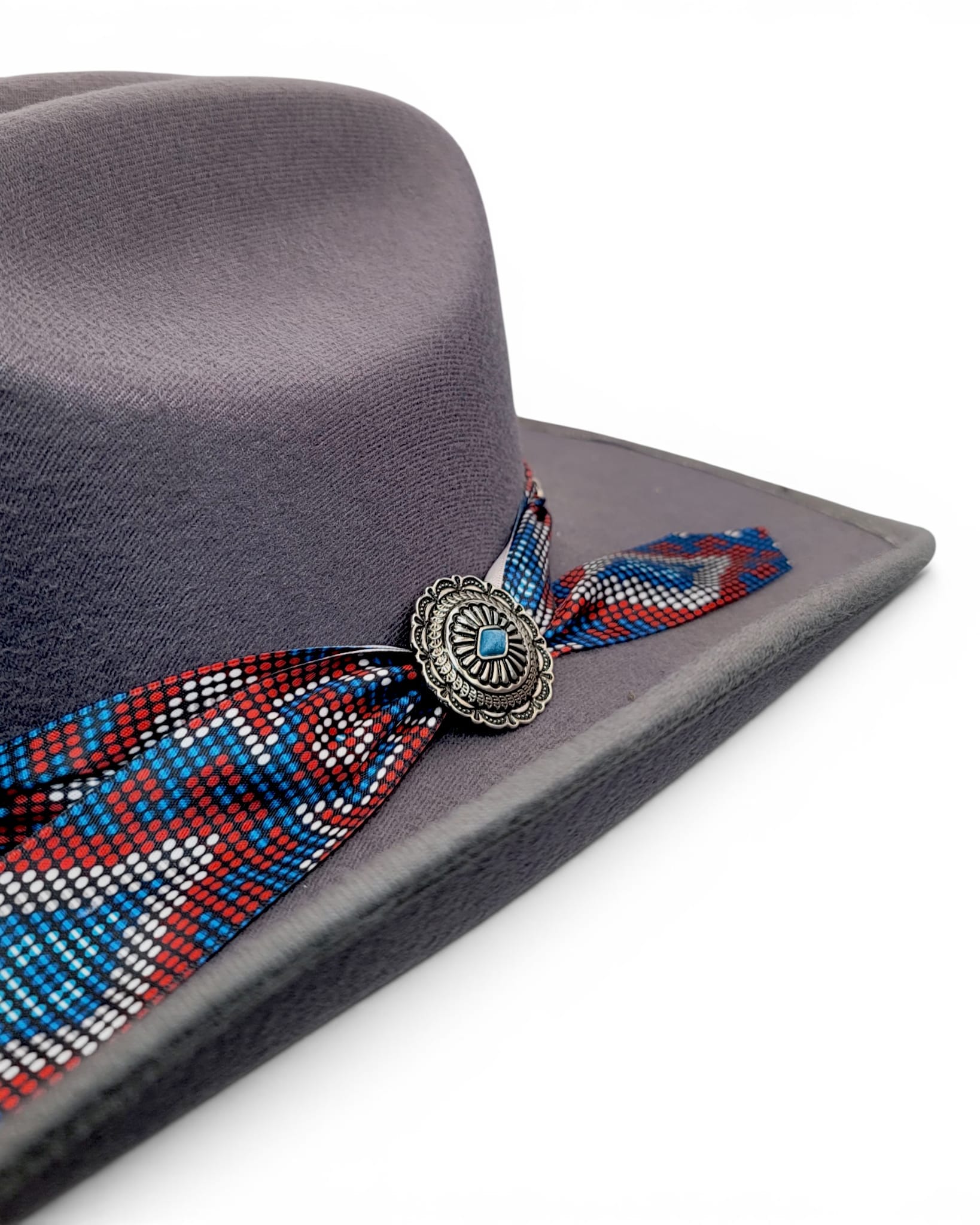 Hooch Women's Western Hat Women's Synthetic Felt Western Cowgirl Hats Oryx Color Charlie Multicolor Band – Hooch Boots