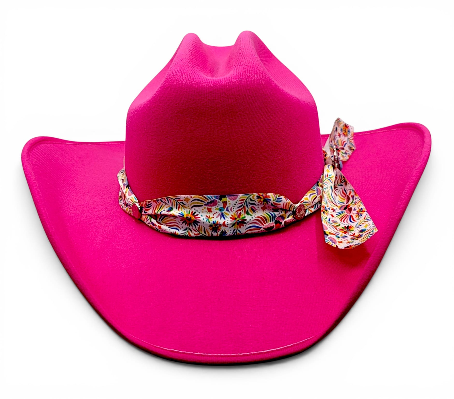 Hooch Women's Western Hat Women's Synthetic Felt Western Cowgirl Hats Pink Color Charlie Floral Band – Hooch Boots
